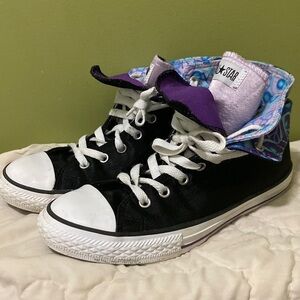 Youth Girls Converse All Star Chuck Taylor Two Fold Peace Sneakers Shoes Size 4